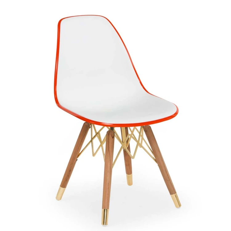 Eos Metal Gold Plated Wooden Chair 10