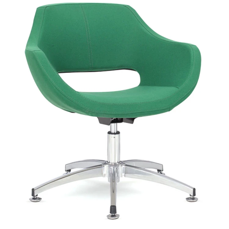 Eslem Chrome Star-Legged Guest and Waiting Chair