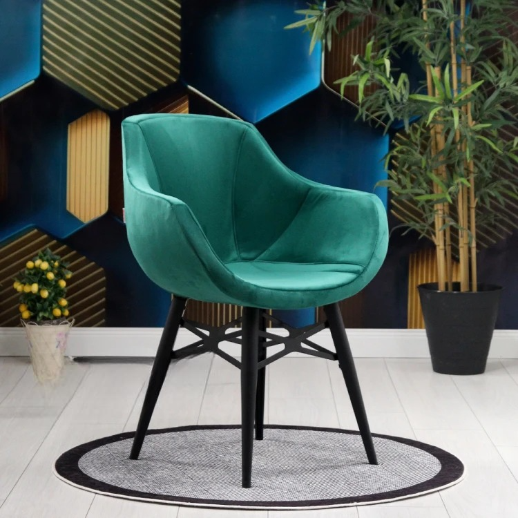 Focus PP Leg Chair (Green Fabric)