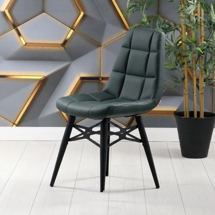 Gabriel 2 PP Leg Chair (Matte Green Leather)