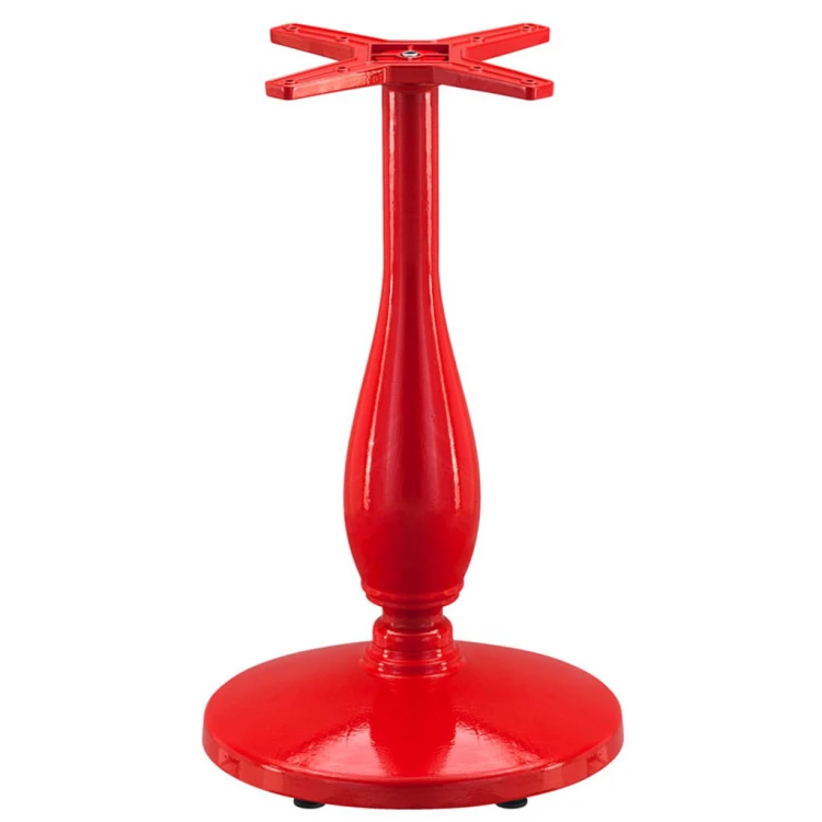 Golf cast iron table legs red