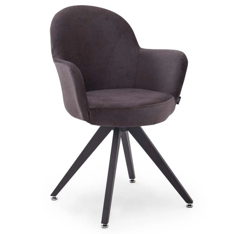 Gora Upholstered Metal Leg Waiting Chair Brown