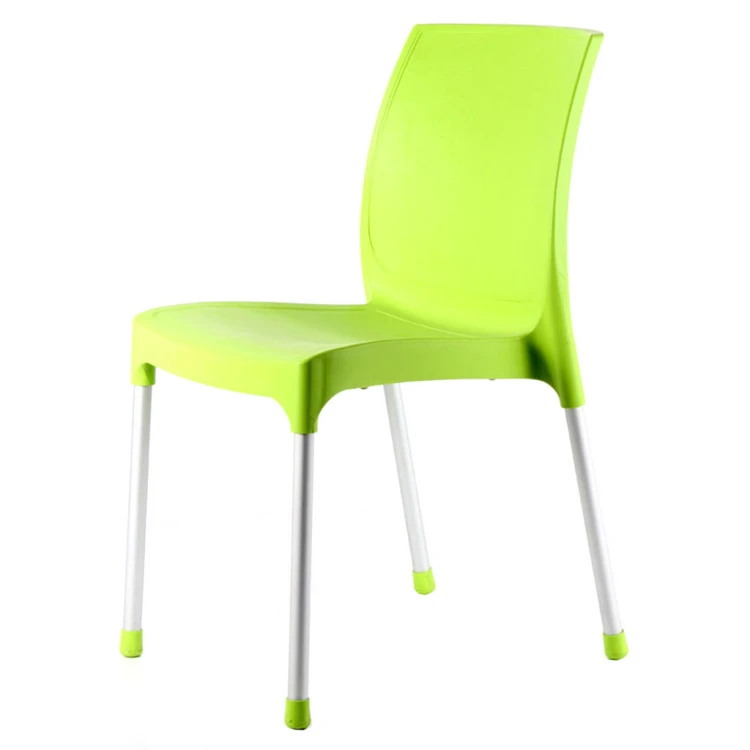 Leon Armless Polypropylene Chair Green