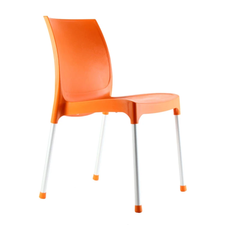 Leon Armless Polypropylene Chair Orange