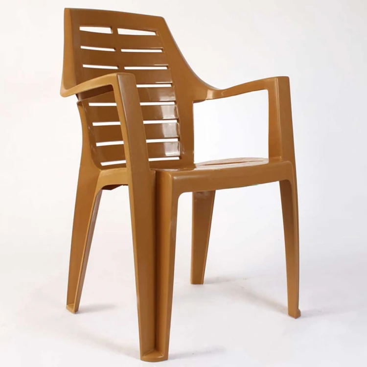 Emirgan arm plastic chair mustard