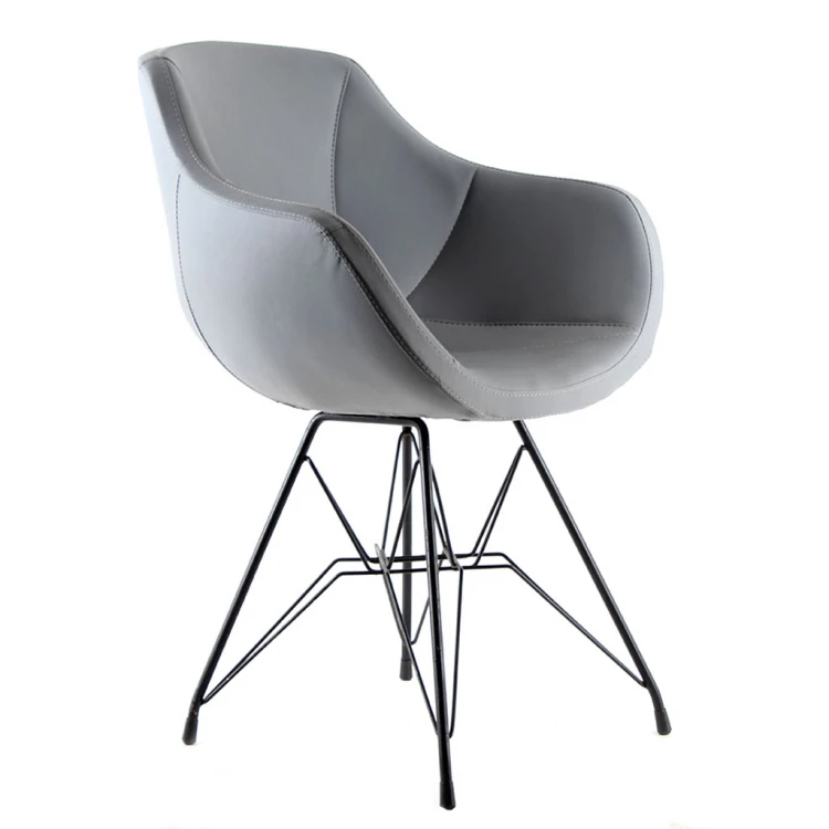 Focus Eiffel Painted Leg Chair Gray