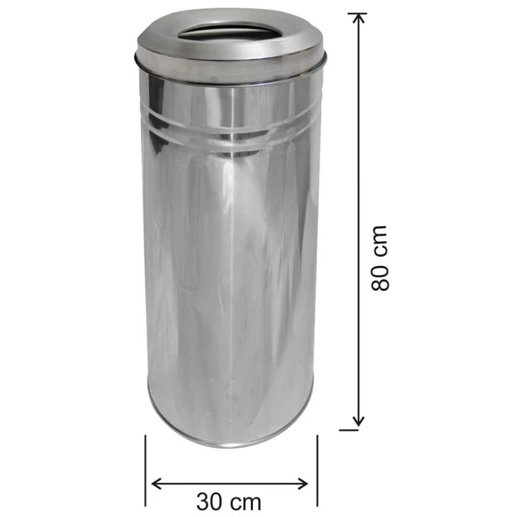 Stainless Steel Trash Can 57 Lt