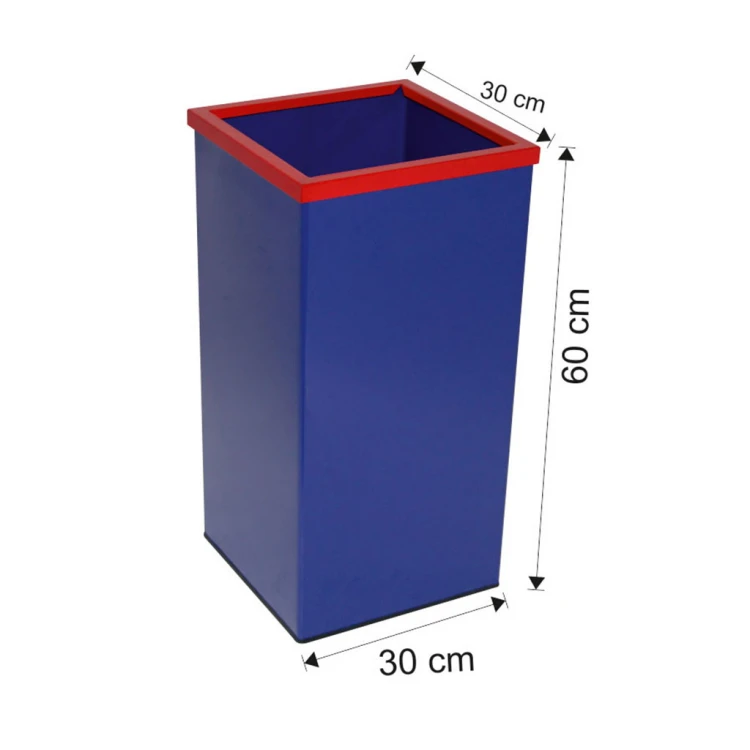 Square Trash Can with Circle 54 Lt
