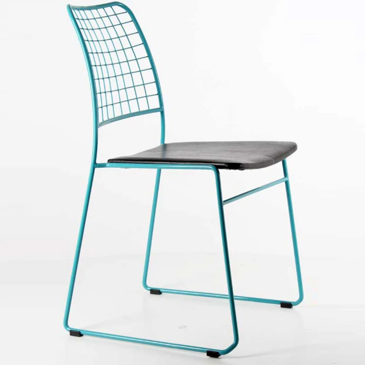 Gordon Stackable Metal Chair Blue