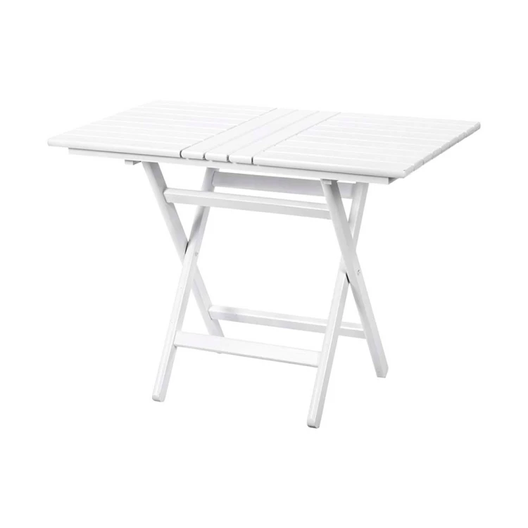 Tolix Rectangular White Garden Table