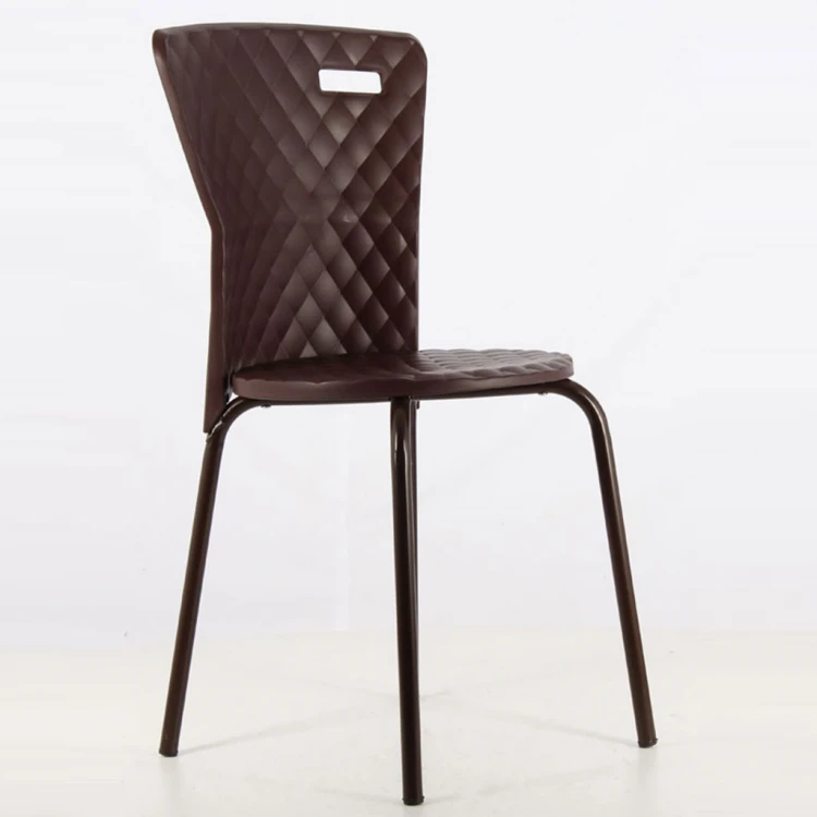 Rio Metal Leg Plastic Chair Brown