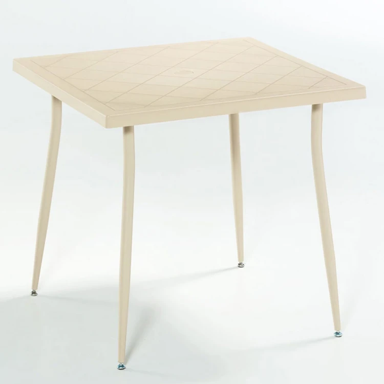 Confor Demountable 80x80 Plastic Table Cream