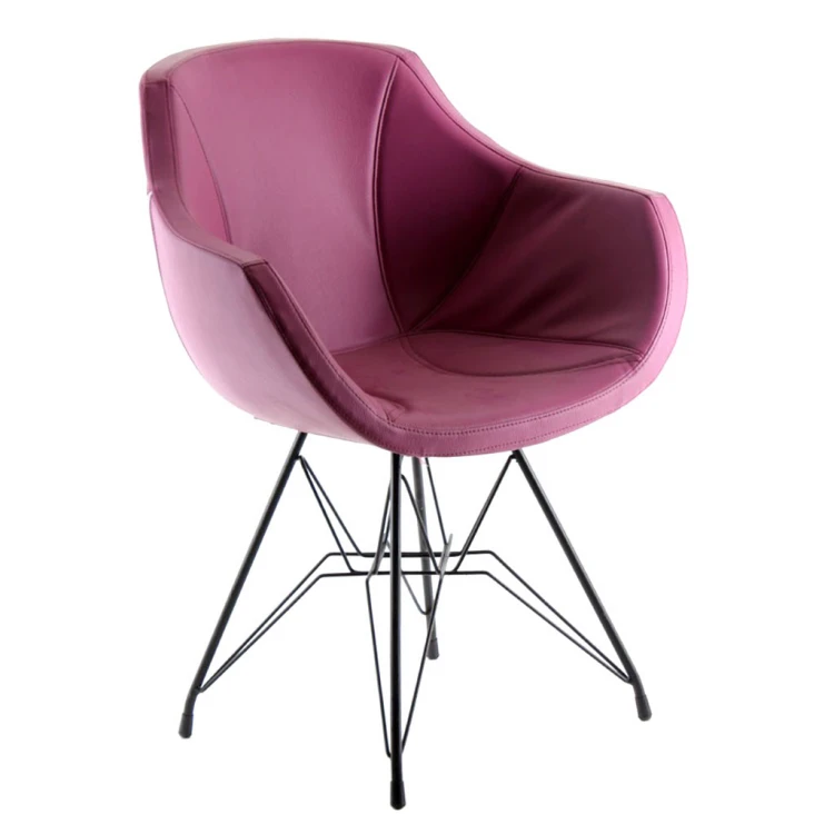 Focus Eiffel Painted Leg Chair Fuchsia