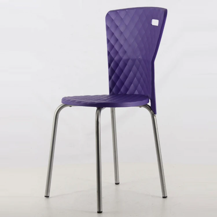 Rio Metal Leg Plastic Chair Purple