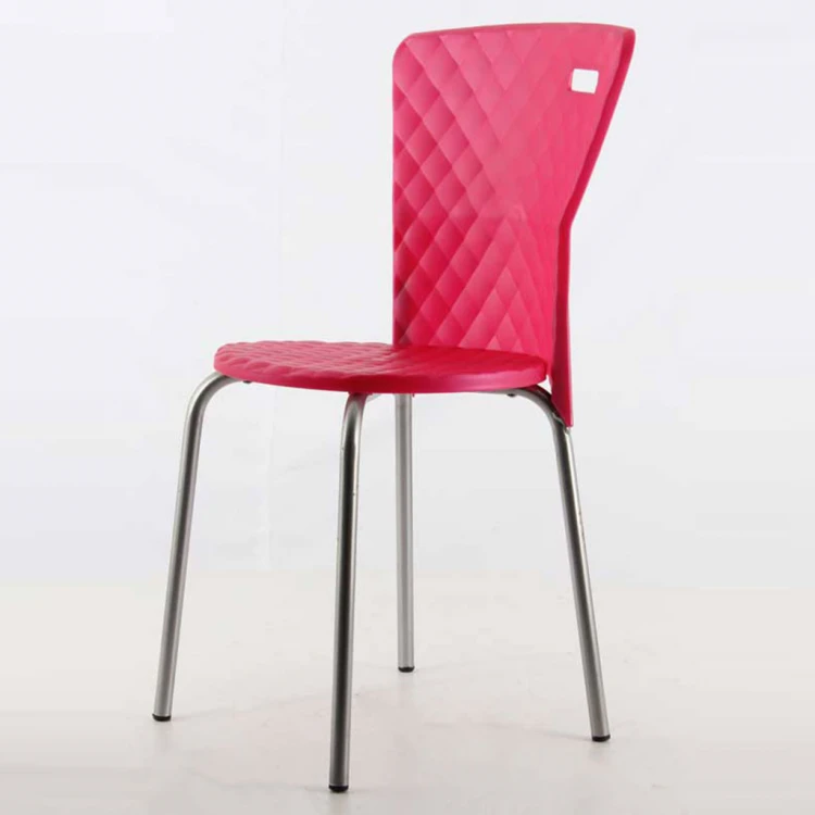 Rio Metal Leg Plastic Chair Fuchsia
