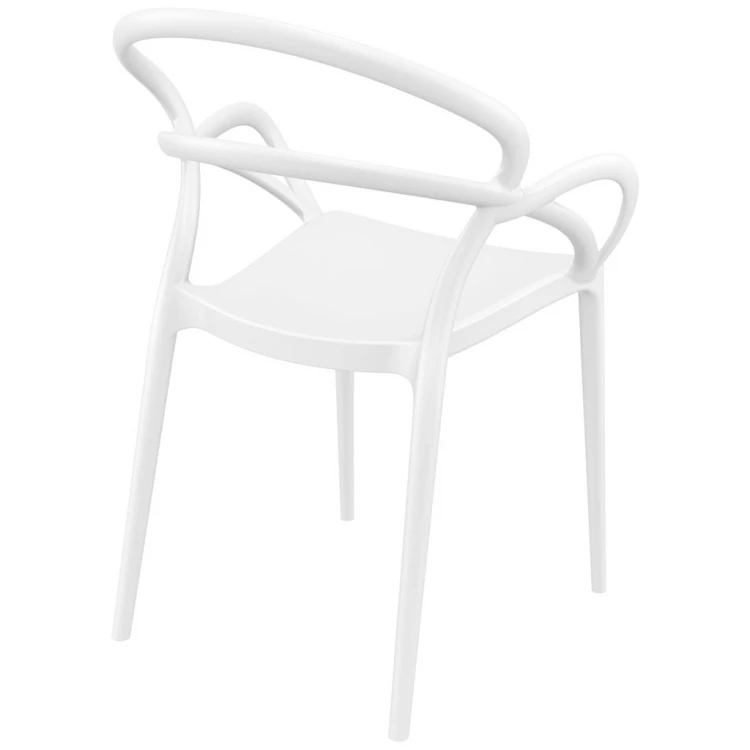 Milass PP Chair with Arms White - Image 4