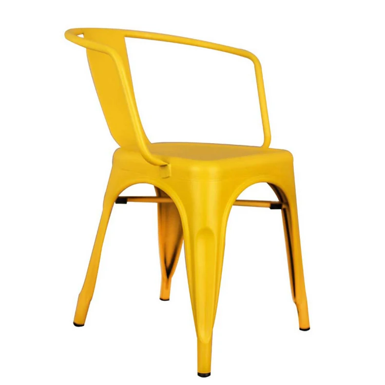 Tolix Metal Armchair Yellow