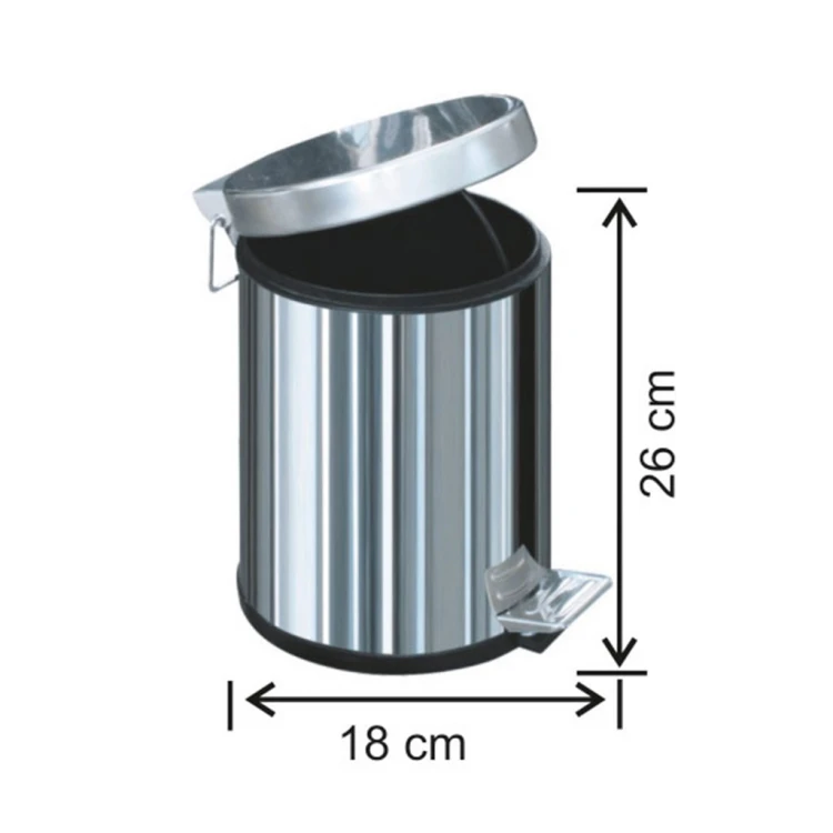 Stainless Steel Pedal Trash Can 3 Lt