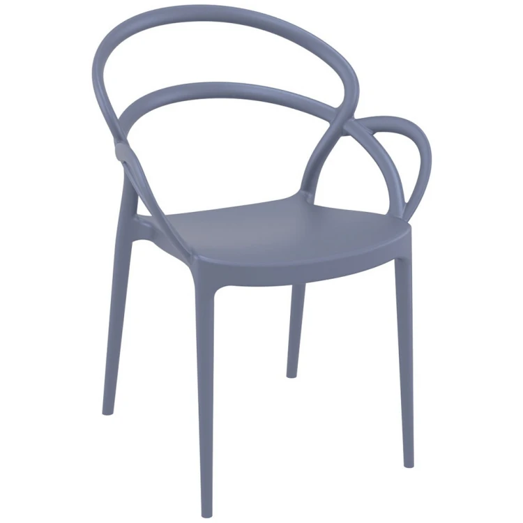 Milass PP Chair with Arm Anthracite
