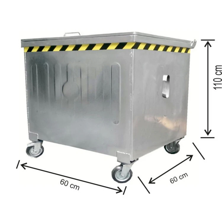 400 Lt Metal Galvanized Garbage Container