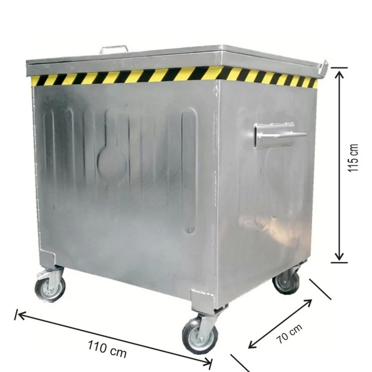 800 Lt Metal Galvanized Garbage Container
