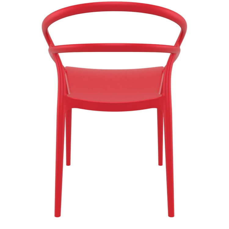 Milass Armless PP Chair Red - Image 3