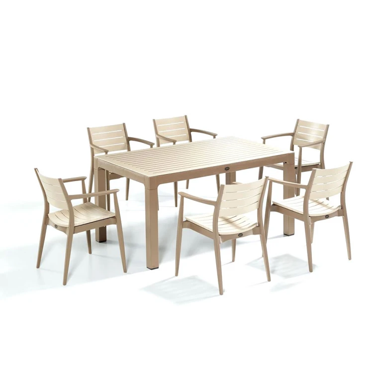 Oslo Table Chair Set Cream 150x90