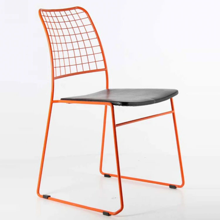 Gordon Stackable Metal Chair Orange
