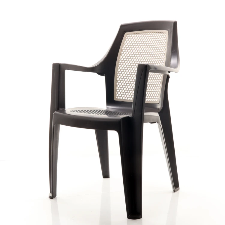 Orchid Arm Plastic Chair Brown