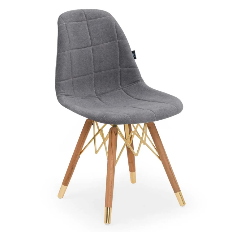 Eos Metal Gold Plated Wooden Chair 07