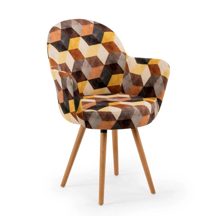 Gora Walnut Wooden Leg Chair (Artbox 301)