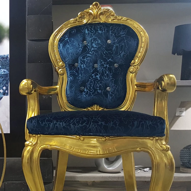 Gilded king's throne Blue
