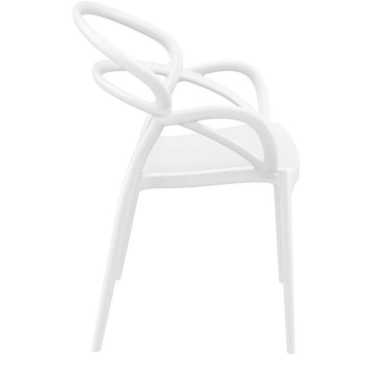 Milass PP Chair with Arms White - Image 2