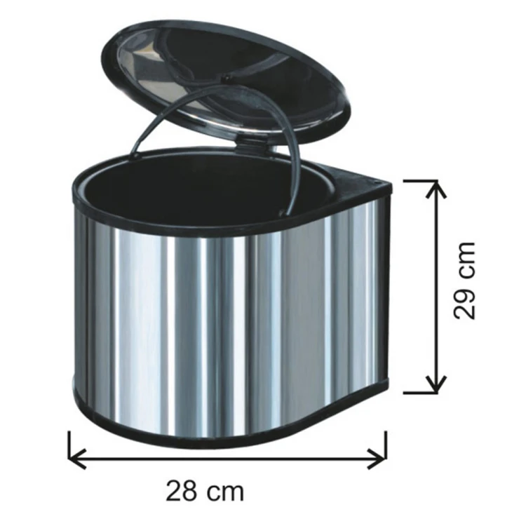 Stainless Steel Cabinet Trash Can 11 Lt