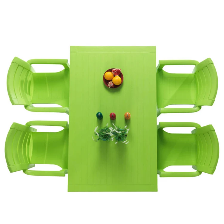 90x150 Plastic Table Chair Set Green