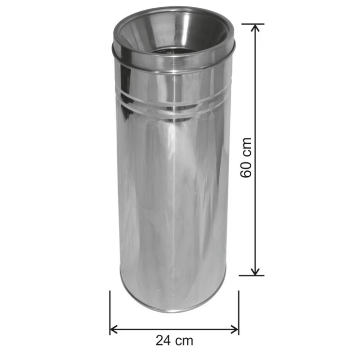 Closed Type Trash Can Stainless 27 Lt