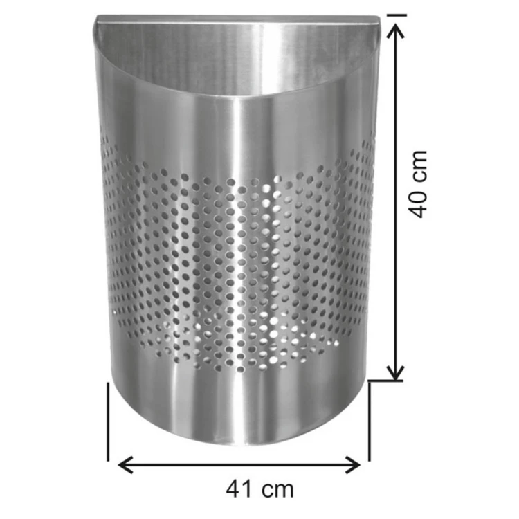 Stainless D Type Medium Size Trash Can
