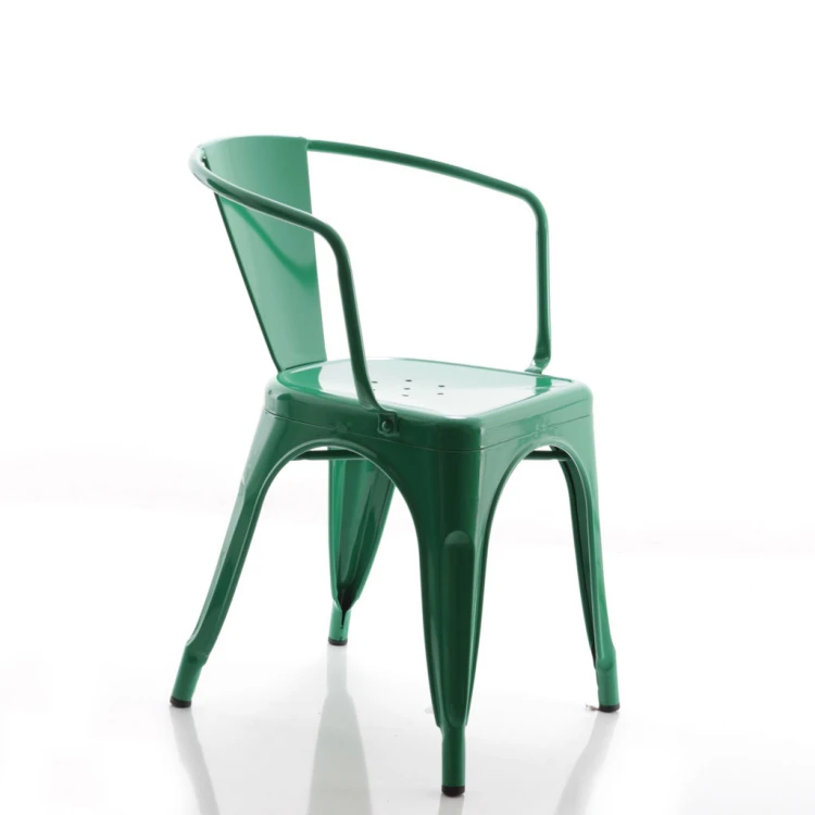Tolix Metal Armchair Green