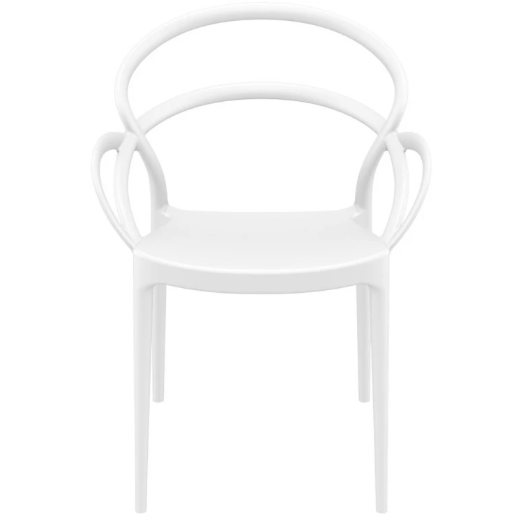 Milass PP Chair with Arms White - Image 3
