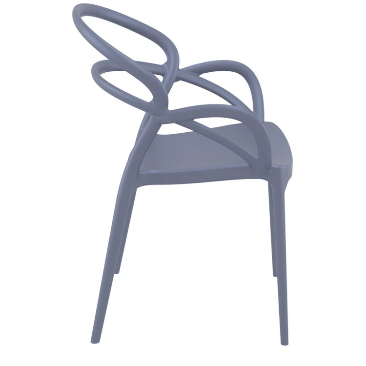 Milass PP Chair with Arm Anthracite - Image 4