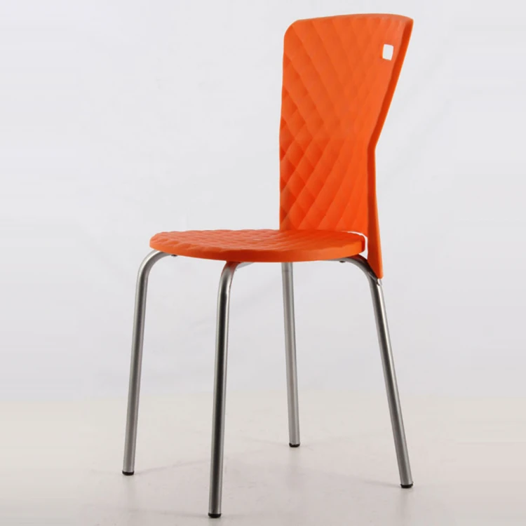 Rio Metal Leg Plastic Chair Orange