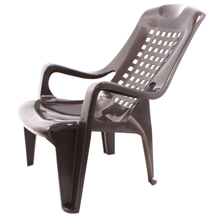 Relax plastic chair black coffee