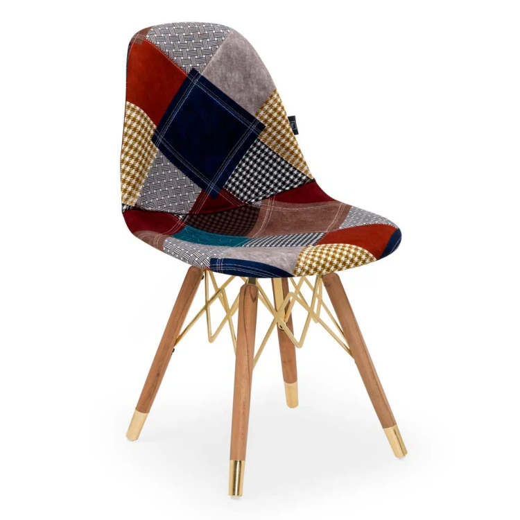 Eos Metal Gold Plated Wooden Chair 04