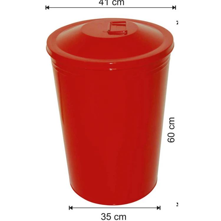 Manual Lid Trash Can Painted 50 Lt