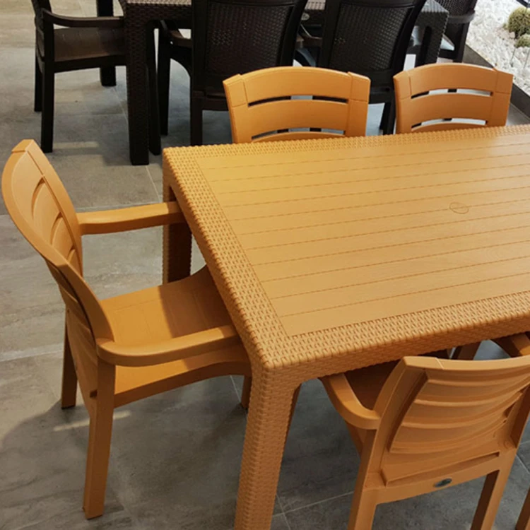 Melissa 90x150 PP Rattan Table Chair Set Teak