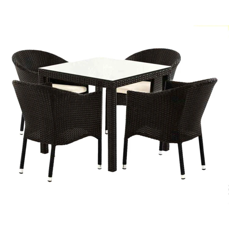Life Rattan table and chair set 80x80