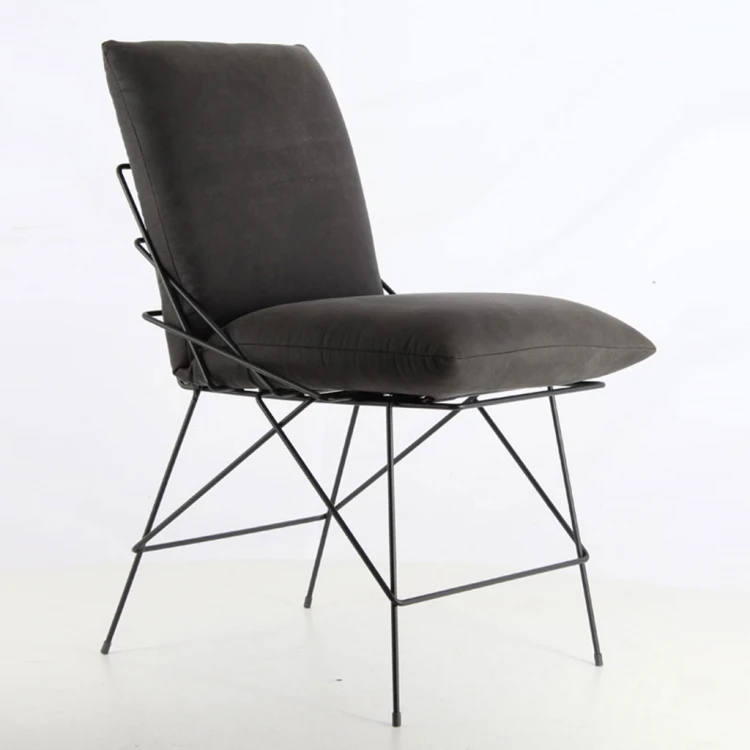 Urla Upholstered Painted Metal Chair