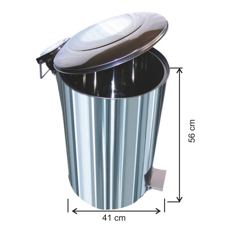 Stainless Steel Pedal Trash Can 50 Lt Industrial