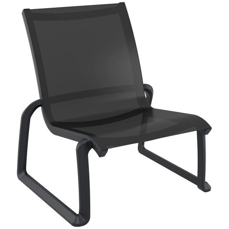 Skay Armless Rattan Chair Black