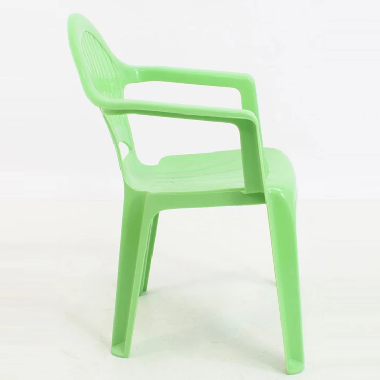 plastic children's chair with armrest green